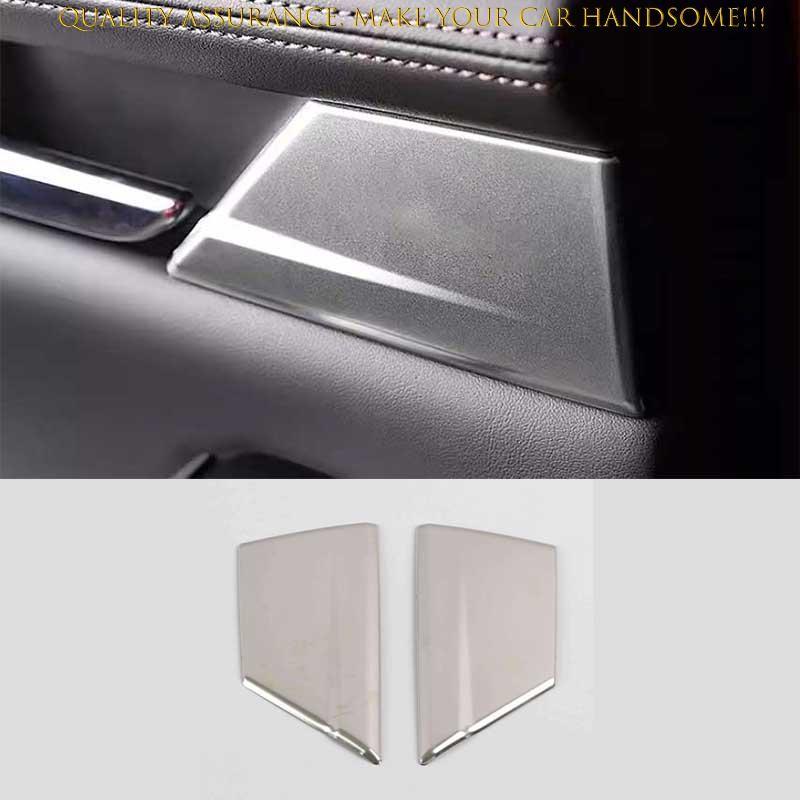 For Mazda 3 Axela 2019-2024 Silver Steel Rear Inner Door Handle Lock Cover Trim