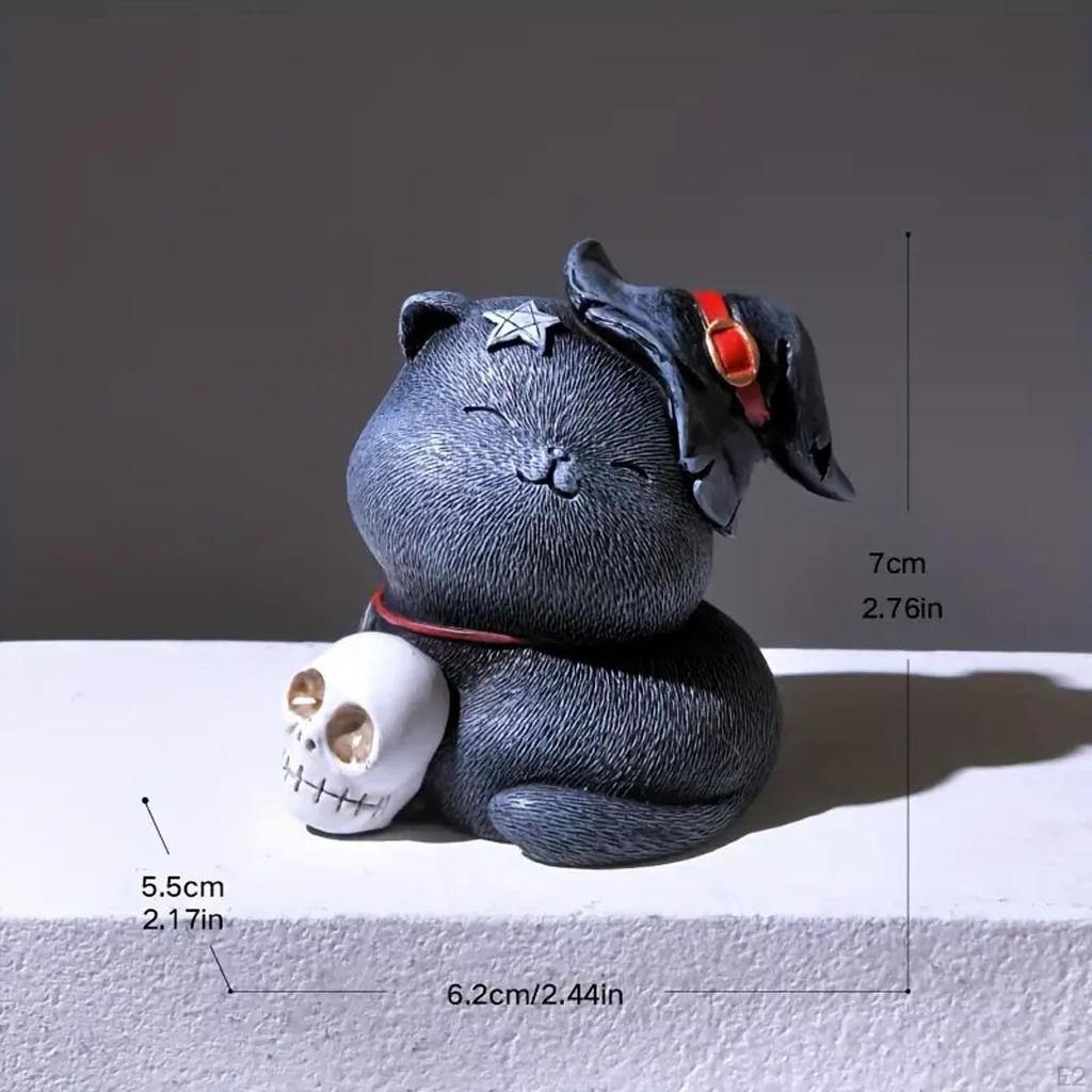 Cat Figurine Resin Tea Pet Gift for Enthusiasts Home Accent Table Sculpture Study Shelf