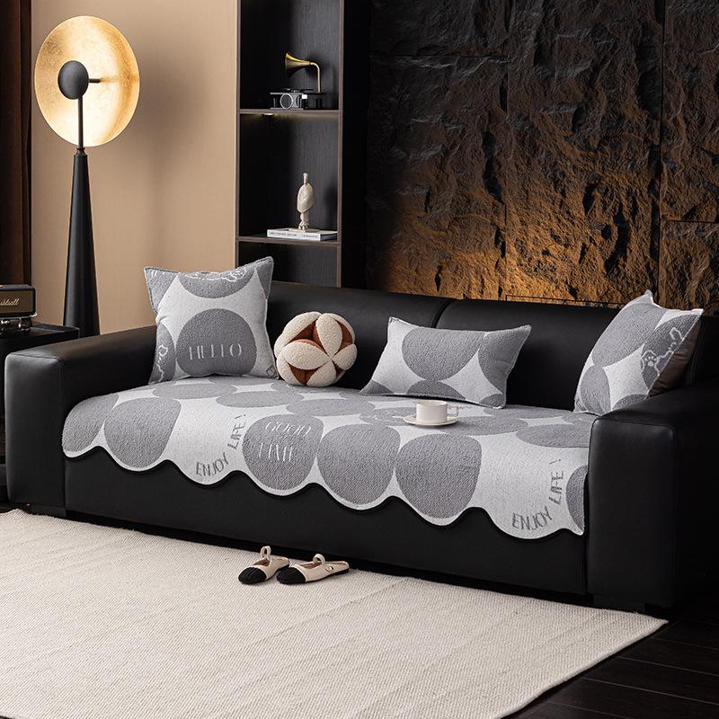 

New Special-Shaped Sofa Cushion, Universal In All Seasons, Advanced Sense, Thickened Non-Slip Fixed Straight Seat Cushion, Sofa Cover 90*70cm