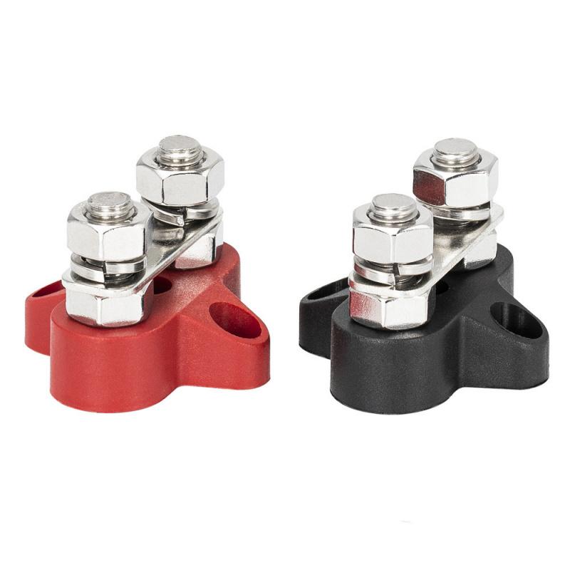 Set Of Terminal Blocks For Power Distribution 48 V Dc, Maximum Diameter M8, Double, Reinforced, With Positive And Negative Terminals