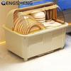 Large Capacity  Kitchen Bowl Storage Organizer Dish Shelf Dustproof Drainage Storage Box Draining Dish Dryer Kitchen Accessories