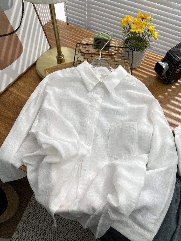 Looking Forward To Summer French Hemp Sunscreen Shirt Women's Hemp Thin Shirt High-end Anti-wrinkle Long-sleeved Jacket