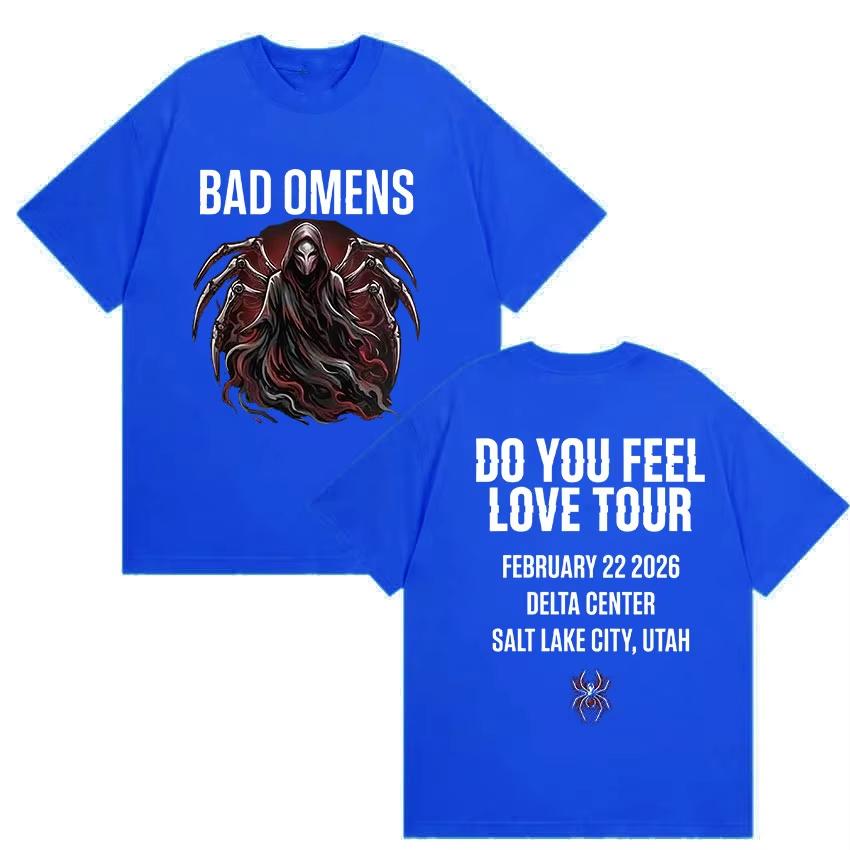 Rock Band Bad OUnisexs Do You Feel Love Tour 2026 Tshirt Unisex and Women Summer Gothic Clothing Fashion Round Neck Short Sleeved Top
