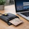 Qoltec Lettore Intelligente di Chip Card ID SCR-0634 | USB 2.0 + Adattatore USB-C