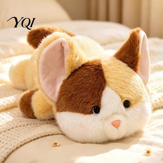 Stuffed Animal Pillows for Sleeping Soft Plush Doll with Weighted Base, Cute Fox/Cat/Dog/Otter Figurine, Gift Kids Cartoon Crawling Animals