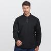 Dibinze Men's Plus Size Long Sleeve Polo Shirt