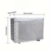 600D Waterproof AC Outdoor Unit Cover Sunproof Dustproof Windproof Snow Resistant Mini Split Protective Cover for Running Use