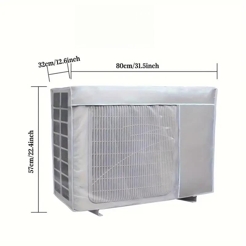 600D Waterproof AC Outdoor Unit Cover Sunproof Dustproof Windproof Snow Resistant Mini Split Protective Cover for Running Use