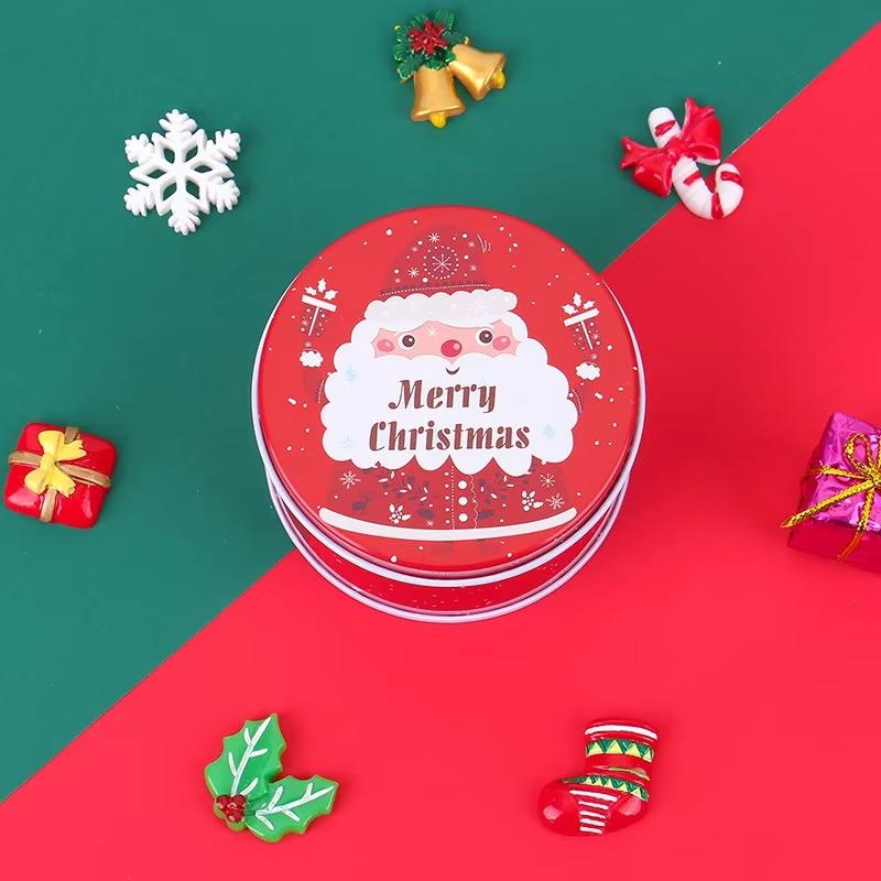 Christmas Candy Box Packaging Creative Christmas Iron Box Round Ball Tinplate Fruit Box Holiday Gift Packaging Boxes Wholesale
