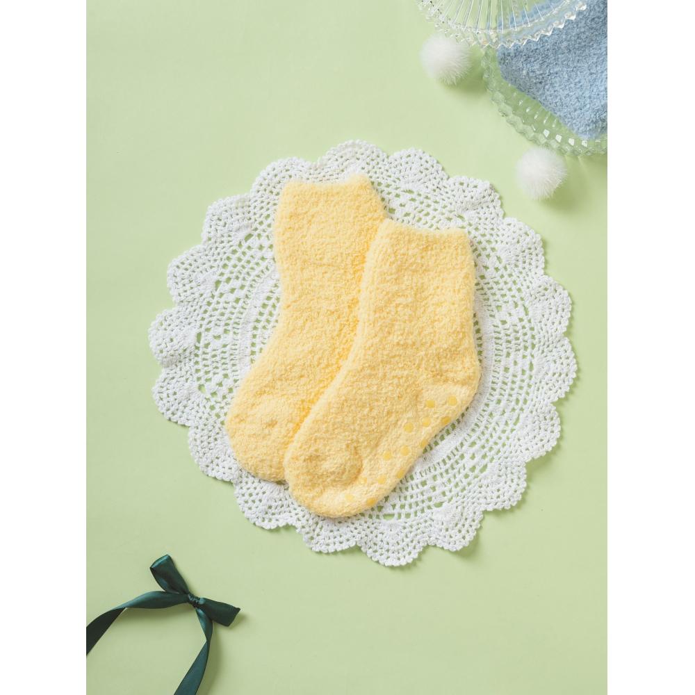 

Monfoot Kids 4 6 Years Old Solid Sleep Socks Yellow