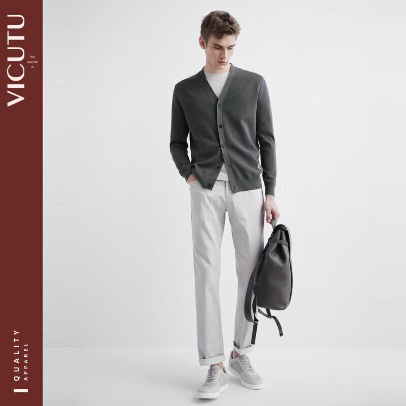 

Мужской кардиган VICUTU темно-серого цвета в деловом повседневном стиле XL