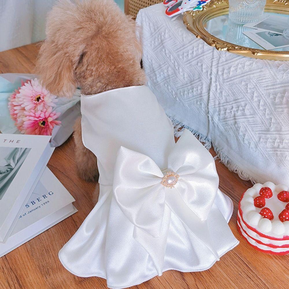 Fashion Pet Clothes Cute Cat Princess Skirt Comfortable Dog Wedding Dress  Spring Summer Autumn