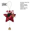 Decorative Star for Home Glitter Bell Ornaments, Sequin Hanging Decoration with Bow Pine Decor Bows Cone, Sparkly Christmas Tree Pendant Holiday Party