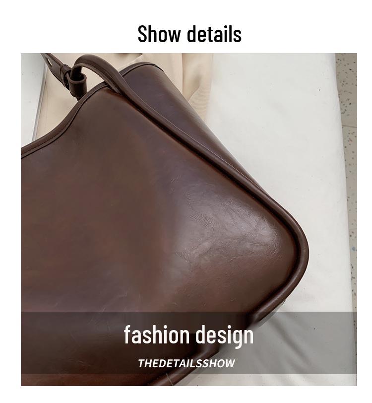 Retro Women's Large Capacity Fashion Tote: Versatile Textured Shoulder Bag for Autumn & Winter