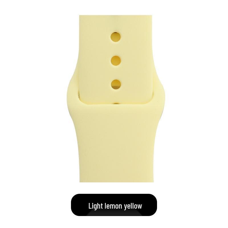 Apple Classic Solid Silicone Strap for iWatch 9/Ultra – Durable Solid Color Band