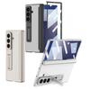 Magnetic Hinge Translucent Frosted Case for Samsung Galaxy Z Fold 7 Outer Screen Glass Holder Hard Cover for Galaxy Z Fold7 Case