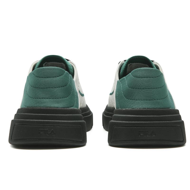 FILA MILANO Breathable Lightweight Low top Canvas Shoes Women's Light Gray Yellow/Persian Green F12W622309FBG