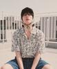 Nainneoscheu Botanical Drawing Open Collar Shirt_Ivory