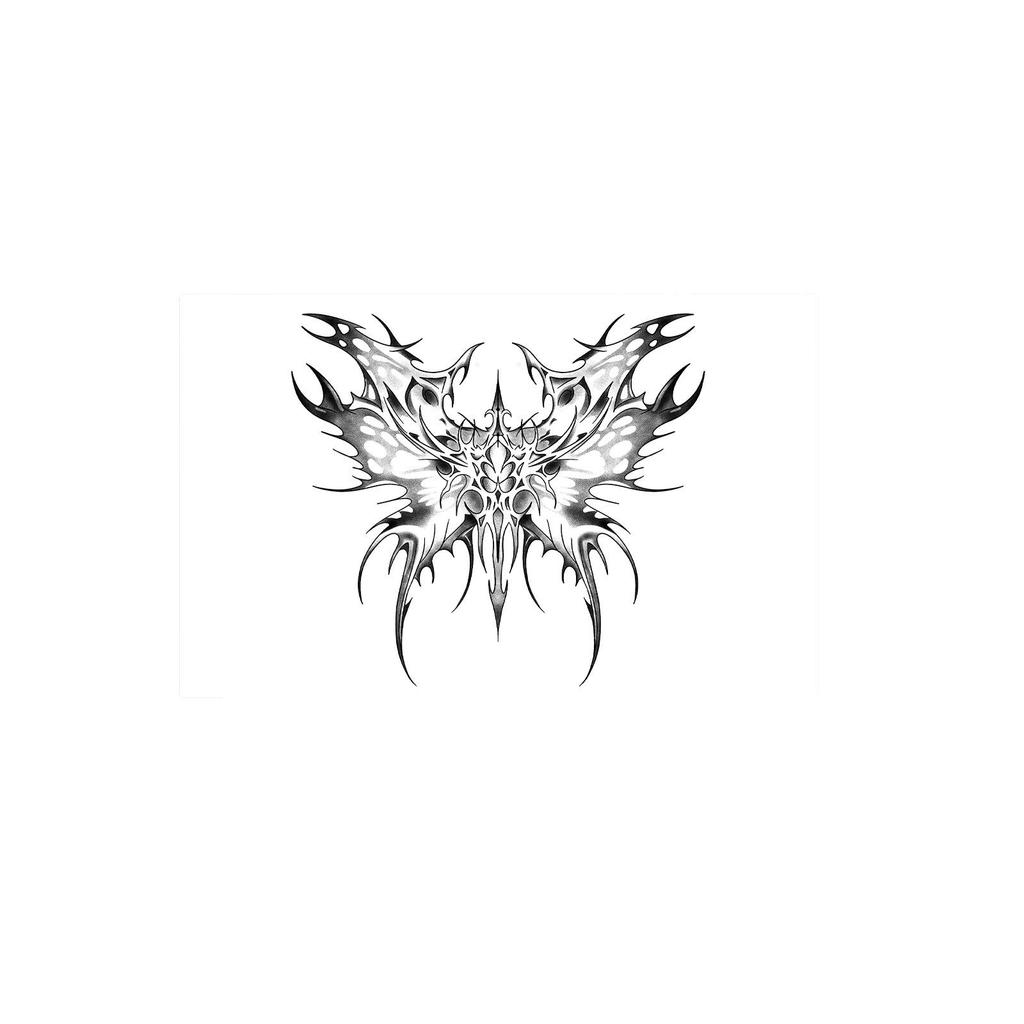 Dark Tribe Butterfly Tattoo Sticker, Waterproof And Long-Lasting, Women'S Thigh Advanced Sense Simulation Tattoo