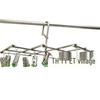 Stainless Steel Portable Folding Clothes Hanger with Multiple Clips for Socks & Drying