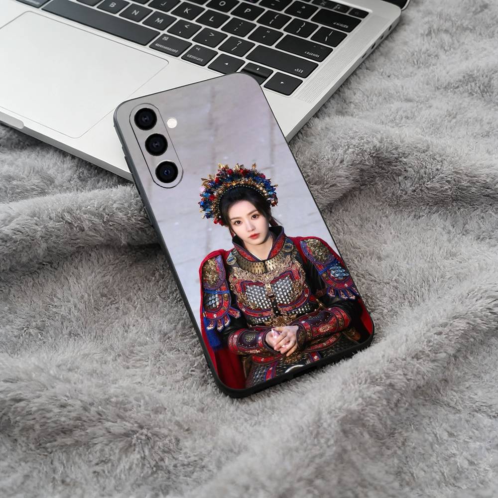 X-Xie Zheng&Fan Changyu Black Soft Silicone Phone Case for Samsung Galaxy A73, A71, A72, A70, A53, A52, A51