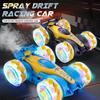 Non-Toxic Cool Light Rc Stunt Car 2.4G 4Wd Gesture Sensor With Spray Deformation Sound Remote Control Stunt Off-Road Drift Car Toy For Kid
