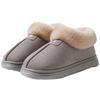 Cotton slippers winter thick-soled outer wear fleece thickened warm fluffy slippers couple cotton shoe bag and snow boots
