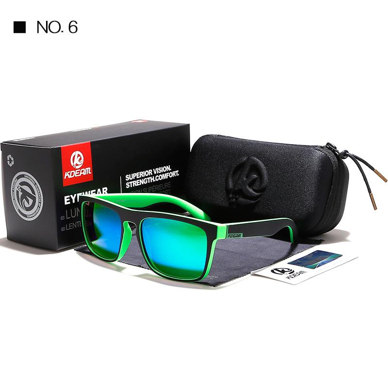 

KDEAM Brand Design New Summer Polarized Sunglasses For Men Sports Sun Glasses Fashion Women Shades Mirror Lens Square UV400 With B15 Package