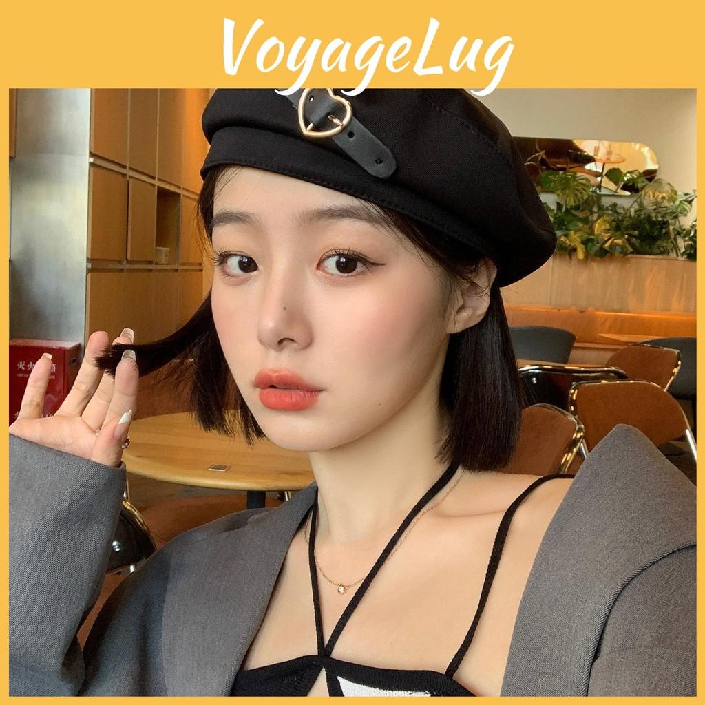 Womens Summer Vintage Face Slimming Artist Beret Lightweight Black Designer