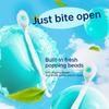 8/16Pcs Portable And Individually Packaged 3-In-1 Brush Head Toothbrush Floss Disposable Toothbrush For Adults On Business Trips