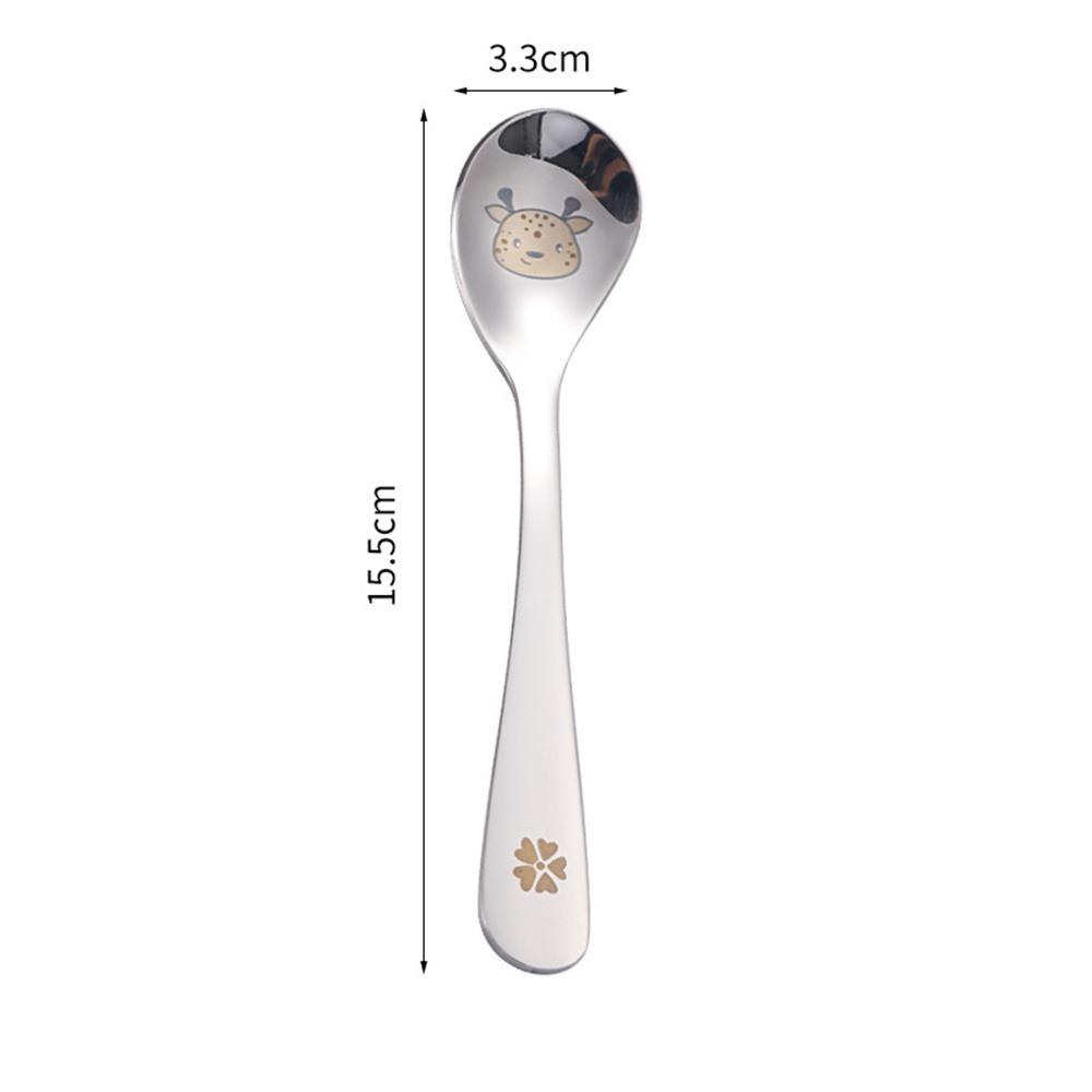 Baby Feeding Spoon Of Human Engineering Cute Cartoon Design Durable Perfect For Self-feeding Can Be Washed In The Dishwasher Fun