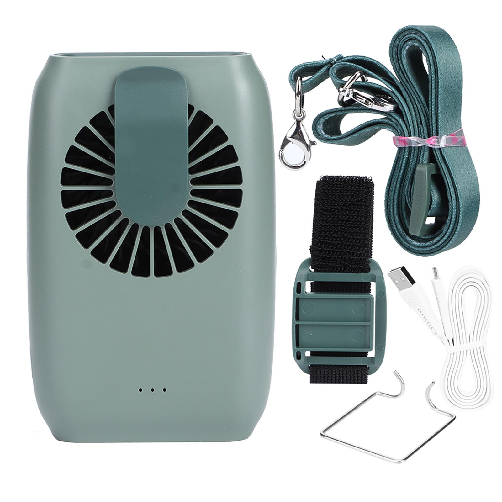 5V USB Powered Portable   Fan Hanging Waist Wrist Desktop Fan for Home Outdoor Sports
