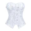 Women's Sexy Vintage Color Underwire Push-up Bustier Shapewear with Zipper and Boning