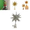 Christmas Tree Top Star Led Glitter Iron Art Decor For Holiday Celebration