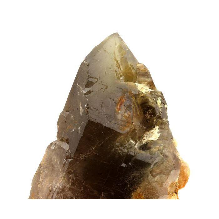 Pierres et Minéraux. Quartz fumé et Byssolite. 2536.5 ct. Massif de La Lauzière, Savoie, France..