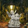 JYL/094,Resin Reading Angel Solar Outdoor Light Figure Statue for Garden Mini Landscape Ambient Lamp