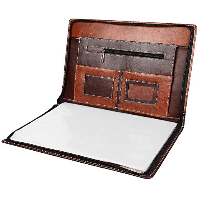 Eclet B4 Size Document File Folder Certificates, Legal Paper Holder Pu Leatherette Material Professional Waterproof Chai