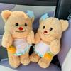 Cute Bear Butter Plush Toys Cartoon Stars Hairpin Apron Doll Children Gifts