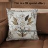 2D Floral Embossed Pattern Decorative Pillow Covers Pattern Cushion Cover Suitable For Sofa Bedroom Car Pillow Cover