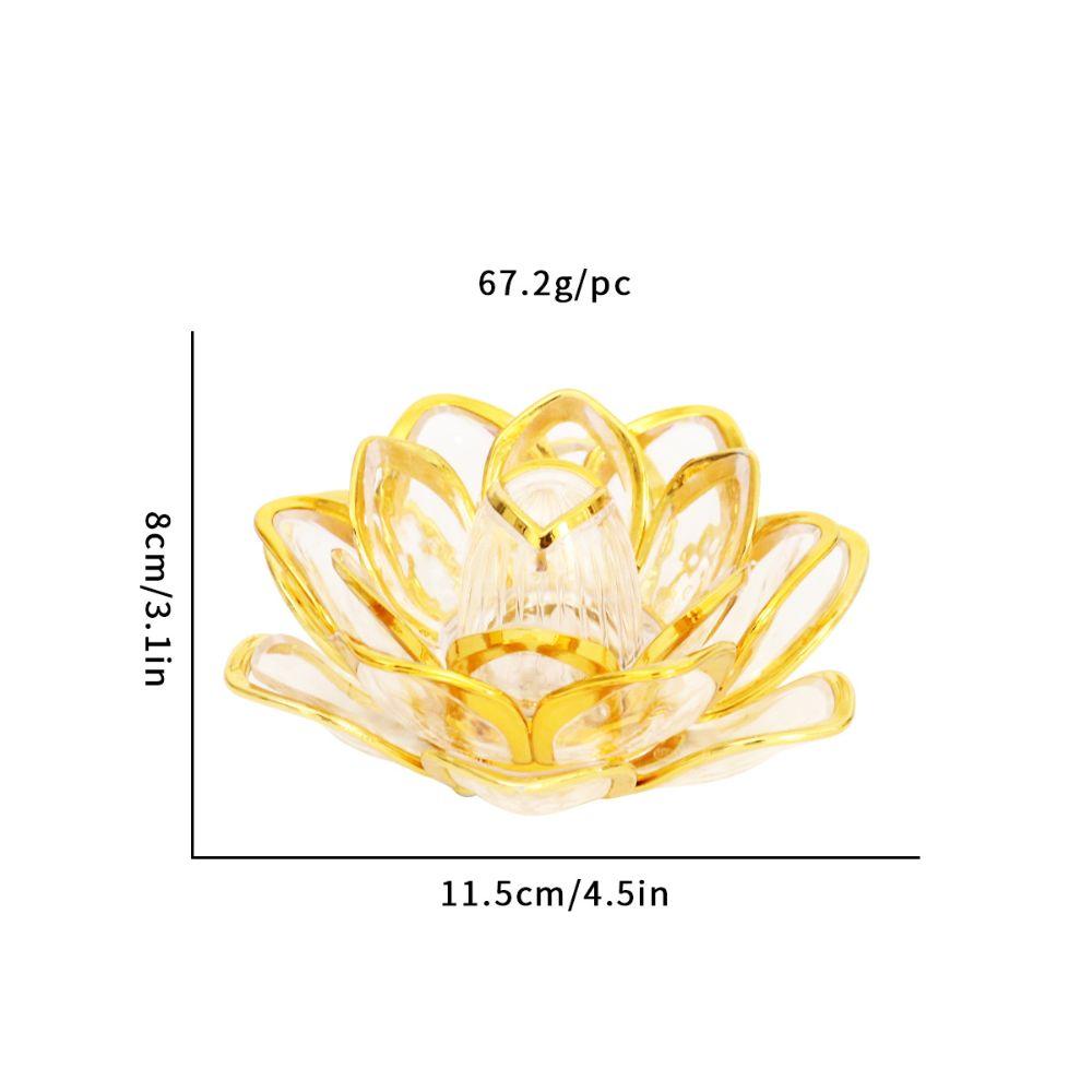 Plastic Flameless Tea Light Electronic Lotus Lamp Decorative Lighting Flameless Candle Lamp Home