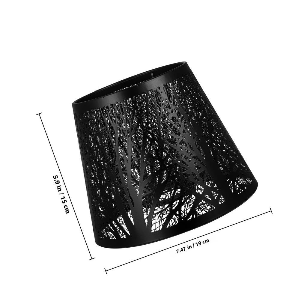 1Pcs Premium Iron Lampshade Creative Tree Shadow Pattern Dust Proof Soft Light Diffuser for Table Floor Lamp Modern Home Decor