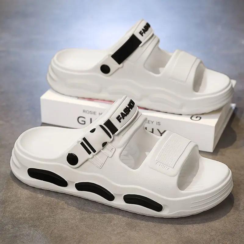 Fashion Platform Men's Shoe Slides Beach Anti-slip Adult Pvc Low Price Mascullino Fun Y2k Elegant Comfortable 2025 Fashion Male Slipper