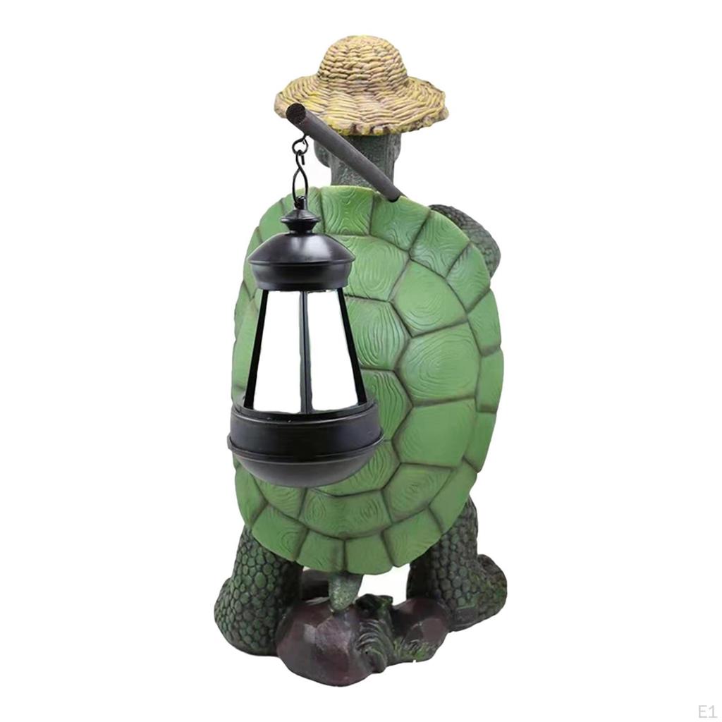 Statue Front Door Patio Turtle Lantern Greetings Sculpture Backyard Arts Miniature for Indoor