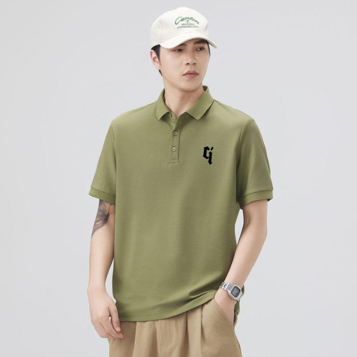 Summer Thin Three-dimensional Silicone Printed Short-sleeved POLO Shirt Men's T-shirt Top