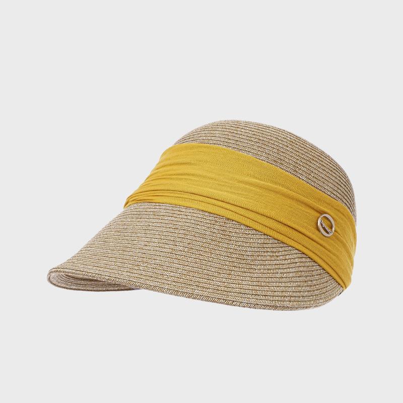 Spring Summer Straw Woven Breathable Sunscreen Fisherman Hat Outdoor Women's Cap