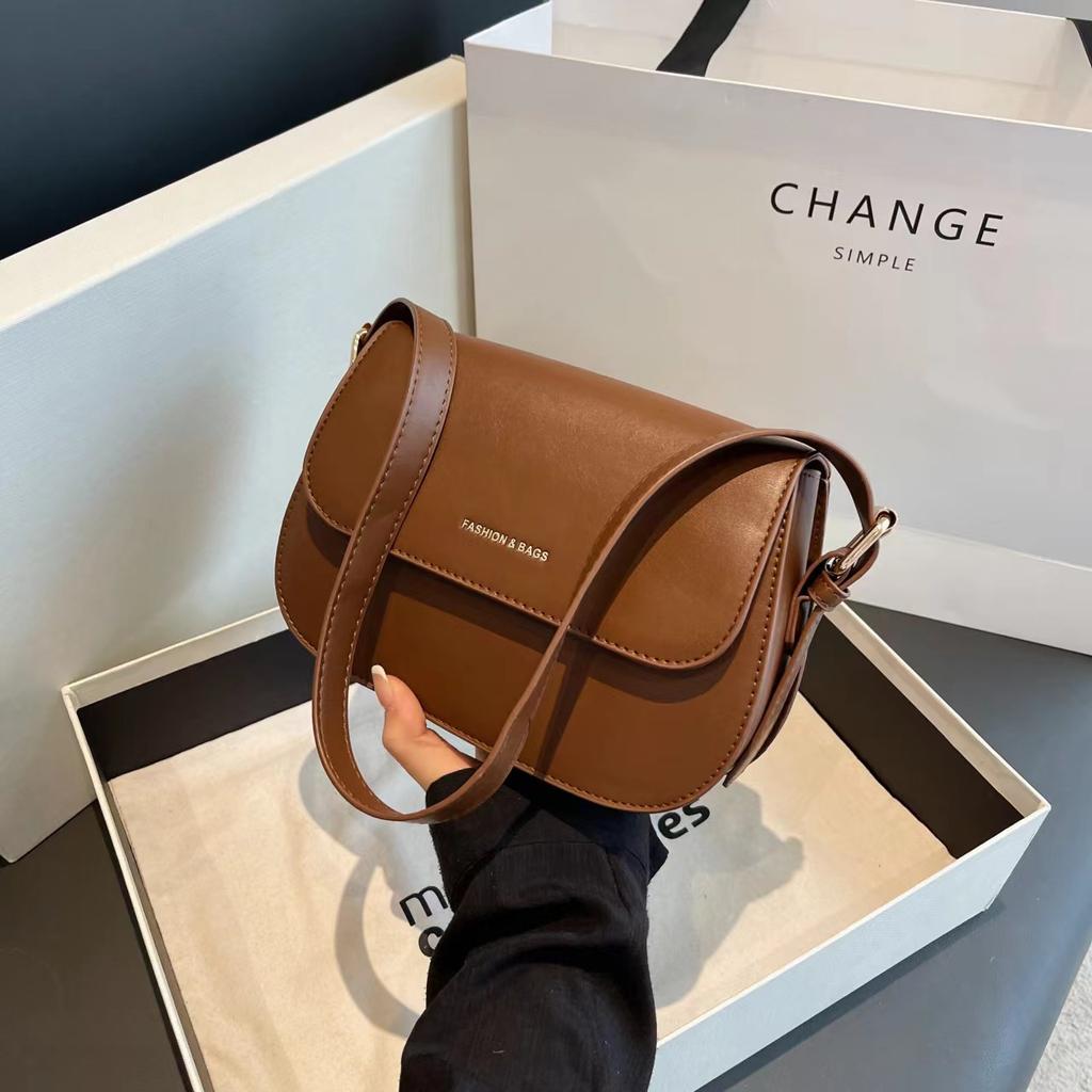 Small Square Bag, Advanced Texture Bag, Foreign Style Single Shoulder Mori Small Satchel.