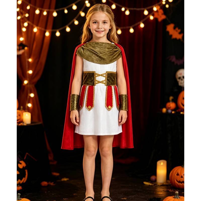 Tema Gioco Costume da Guerriero Romano Per Ragazze Festa Cosplay Performance