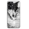 Case For Xiaomi Redmi 13C 5g The Wolf and the She-wolf Black and White Animal Maniacase