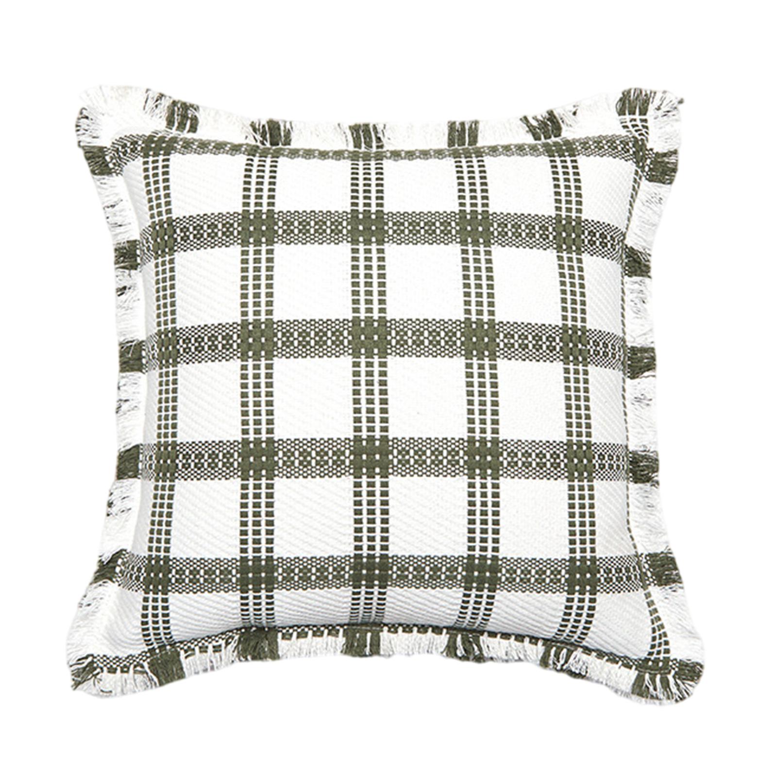 

Клетчатая наволочка для декоративной подушки из льна и хлопка для дивана и спальни 18x18 дюймов 5