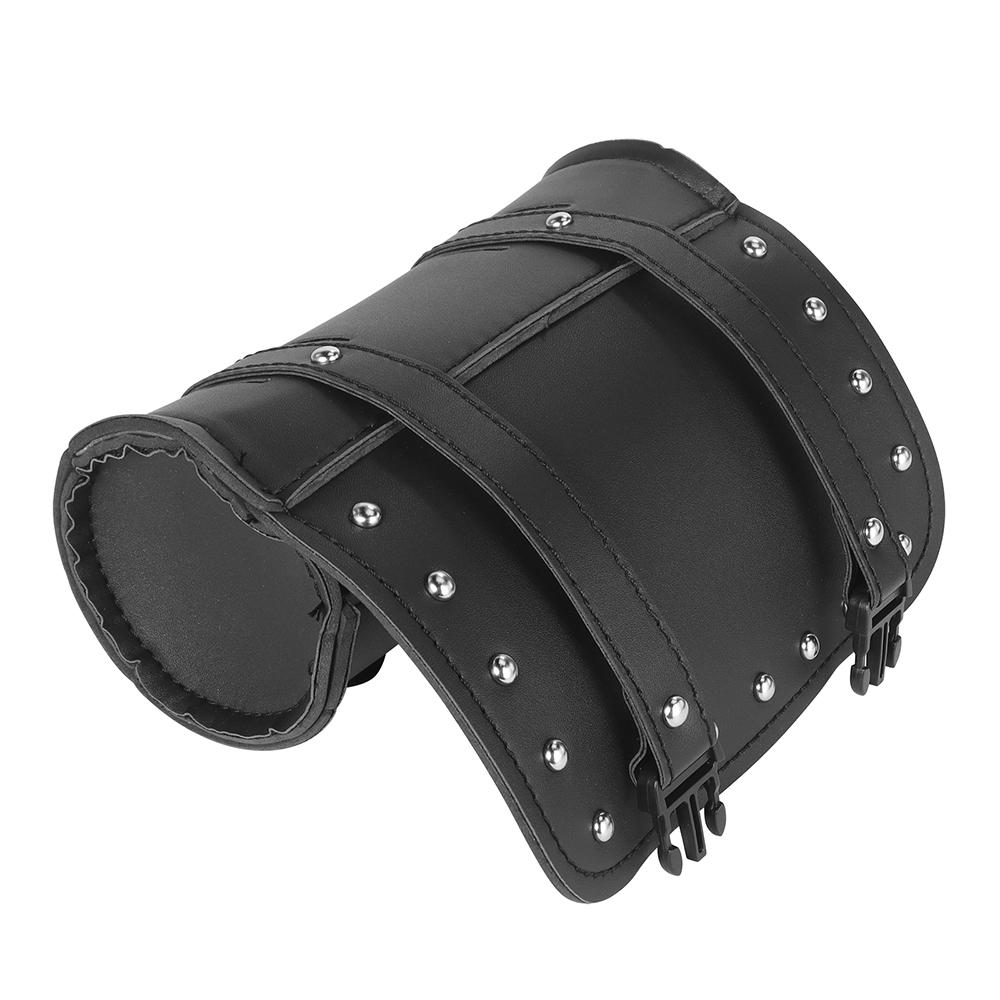 Universal Brown/ Black Motorcycle Tool Bag Front Fork Handlebar Saddlebag Roll Barrel Racing Tail Barrel Storage Accessories